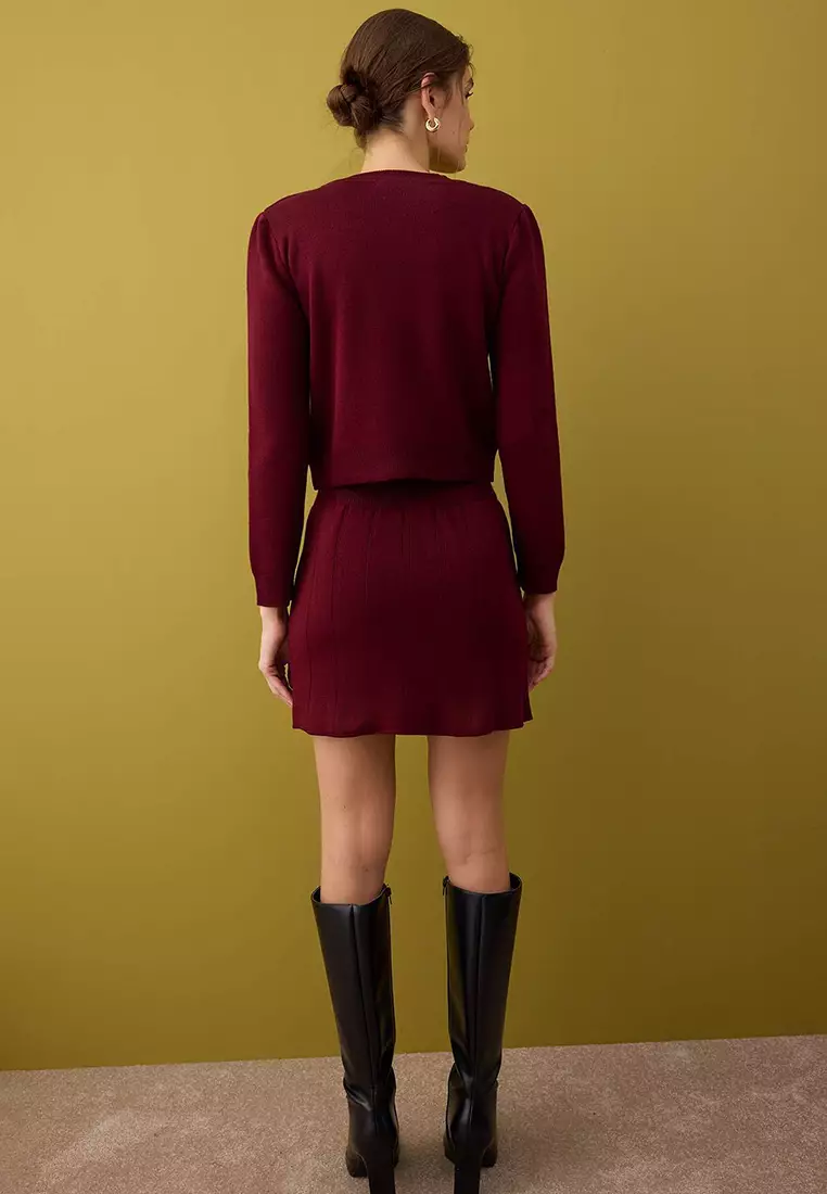 Knit Cardigan & Mini Skirt Set