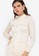 ZALORA WORK beige Fitted Zip Up Mock Neck Top 2704FAA89126E5GS_3