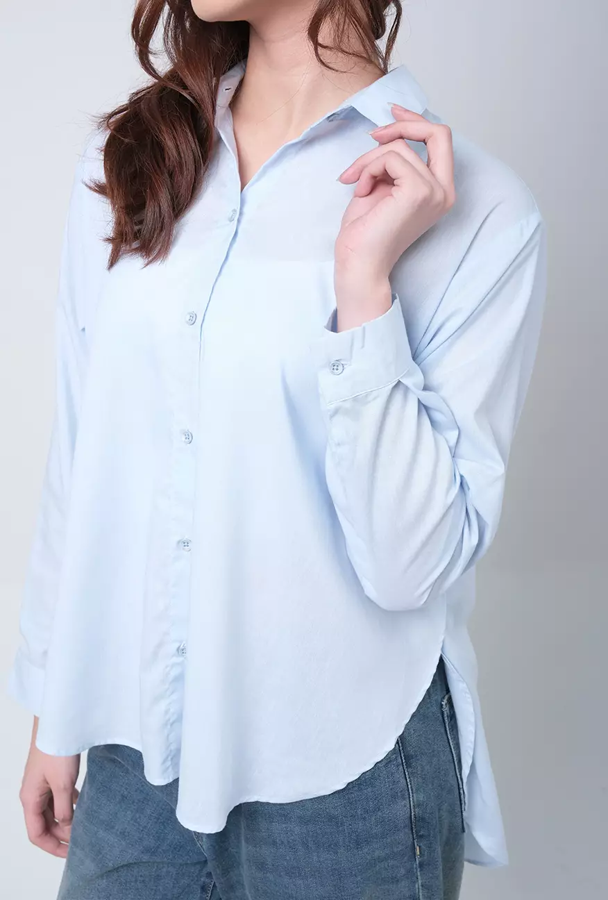 Kemeja Wanita Twyla Baby Blue