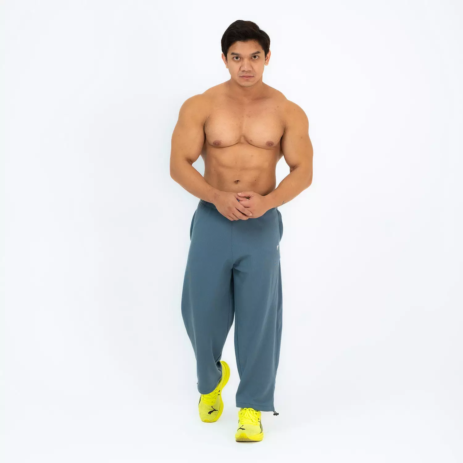 Baggy Pants Oversize Sports with Drawstring Blue