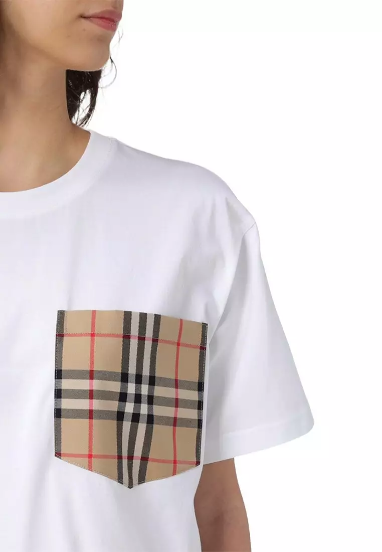 Tシャツ・カットソー Burberry SS25 Check shirt (8105202 ALABASTERIPCHECK) ガールズ Tシャツ＆トップス | Burberry® 公式サイト
