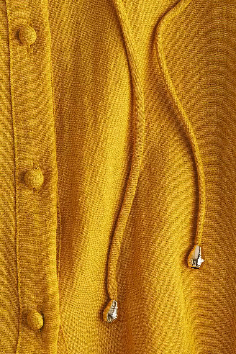 Crinkled broderie anglaise dress