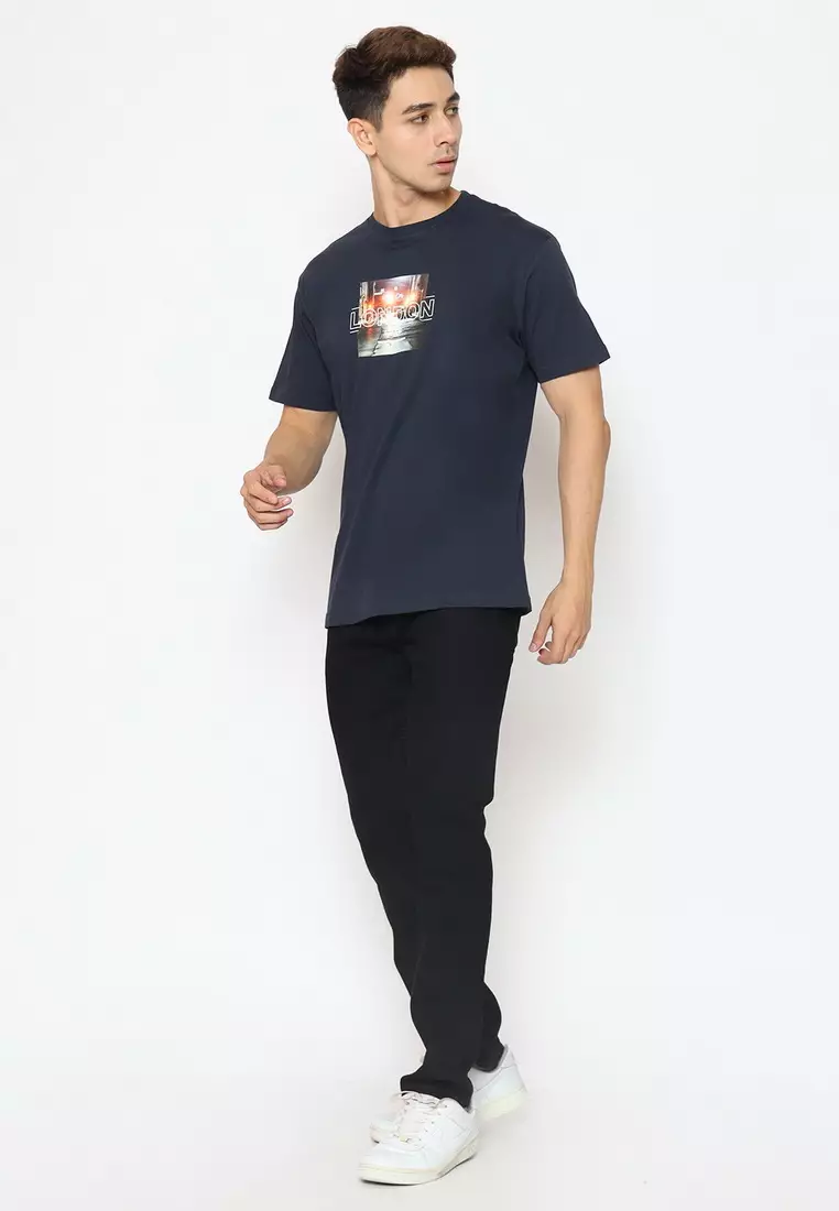 POLICE T-Shirt Cotton Combed Sablon Raster Pria 2073280461