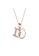 Her Jewellery gold DO Pendant (Rose Gold) - Made with Swarovski Crystals 5EC8BAC8555BB0GS_2