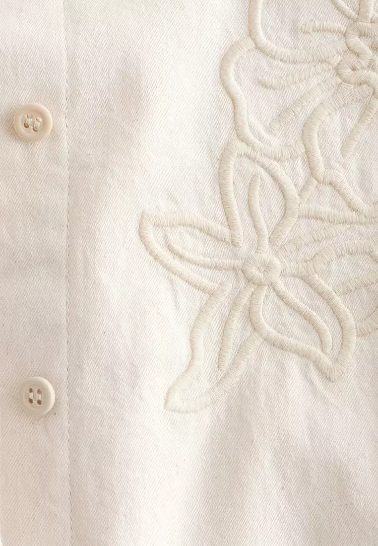 Embroidered Denim Shirt