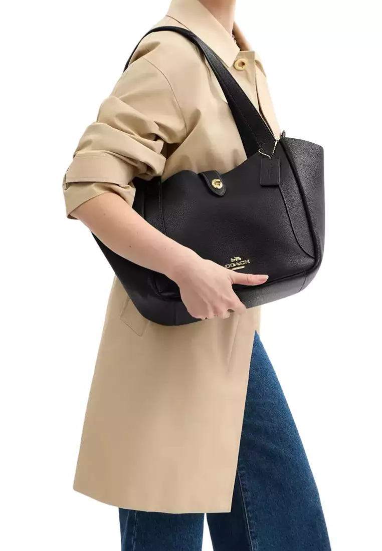 Hadley Turnlock Tote Bag - Black CAL17