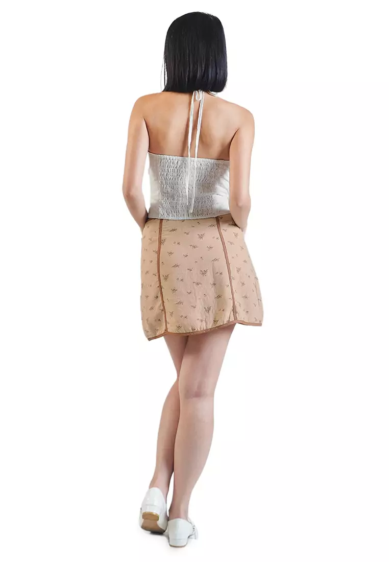 Diamond Smocked Tuxedo-like Halter Top