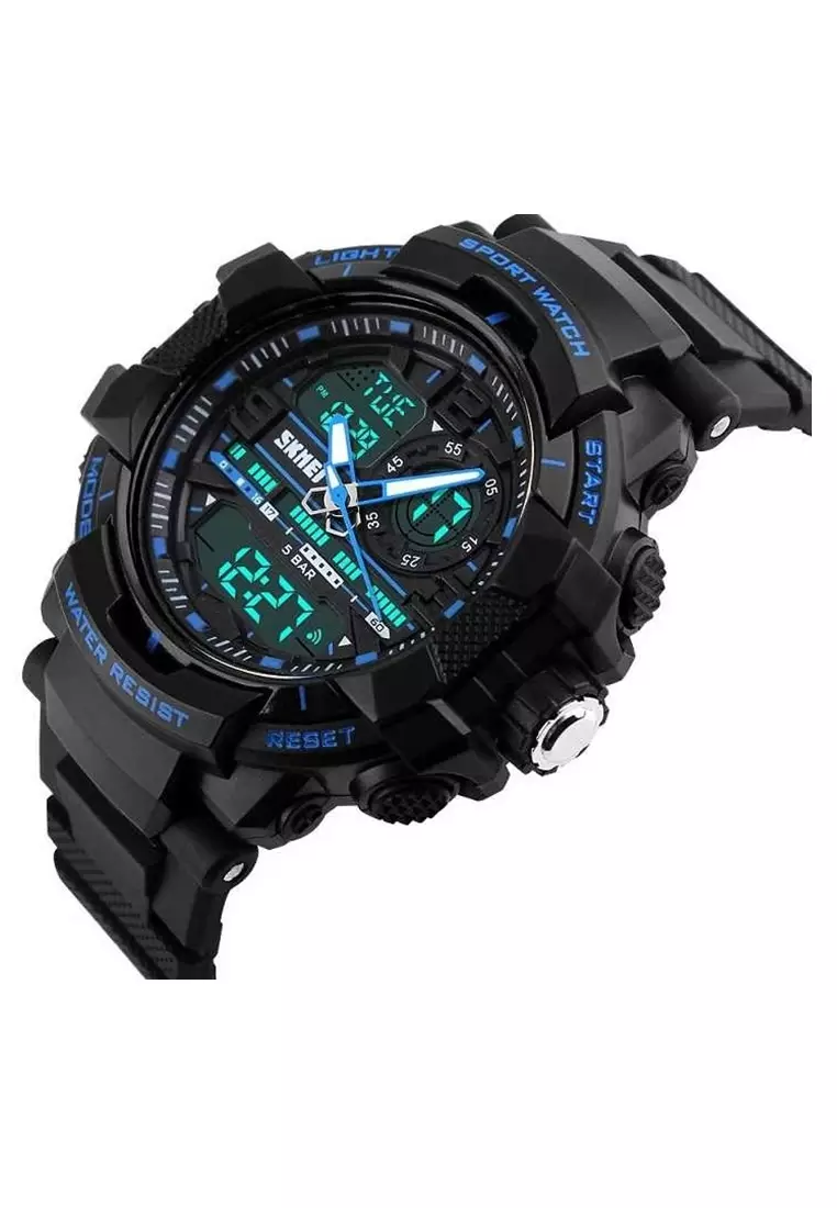 Jam Tangan Kasual Analog Digital Pria Waterproof Strap Tali Material Silicone HO70 ORIGINAL