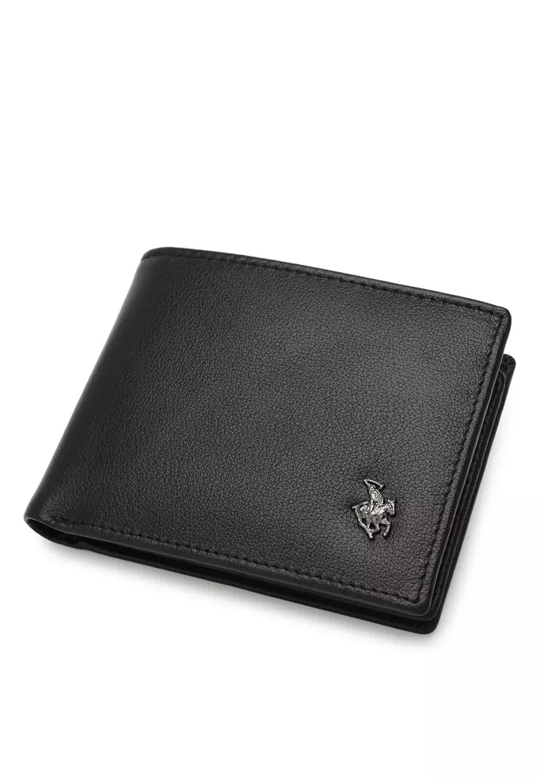 Men's Genuine Leather RFID Blocking Wallet - Black