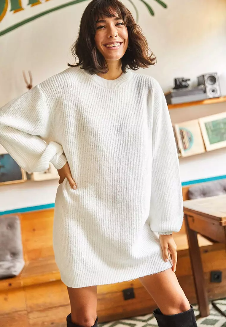 Crew Neck Mini Dress