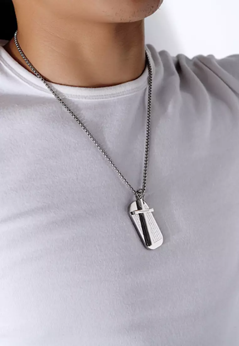 Men's Bible Cross Necklace