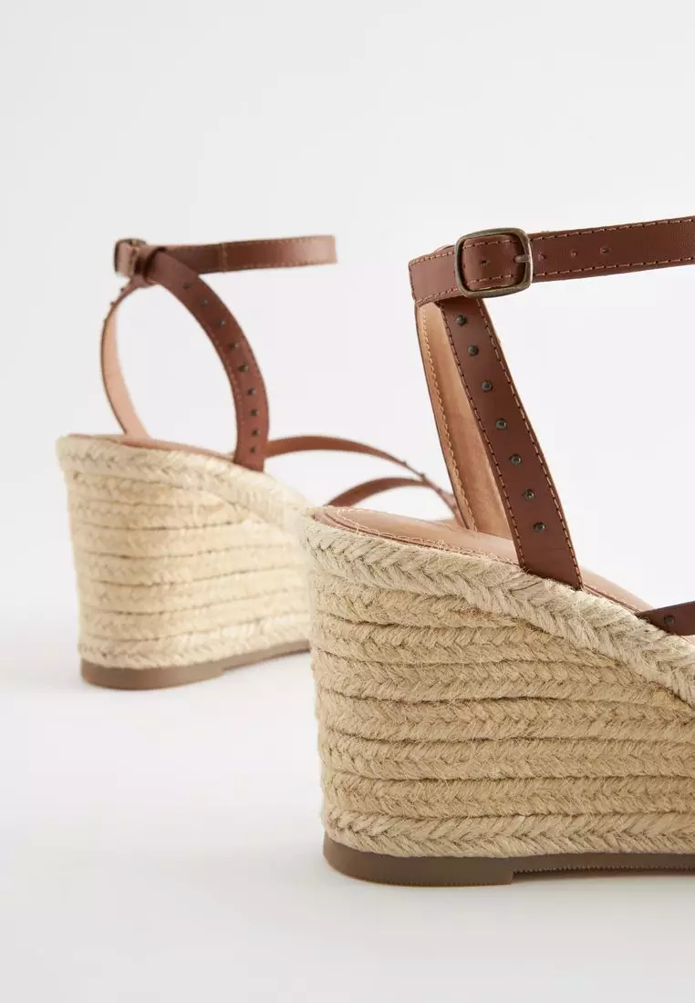 Buy NEXT Forever Comfort Leather Stud Strap Wedges 2024 Online