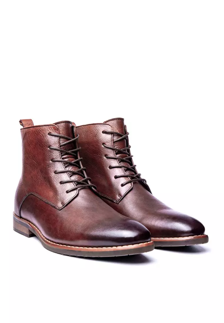 VANSA  Vintage Leather Mid Boots VSM-B02266