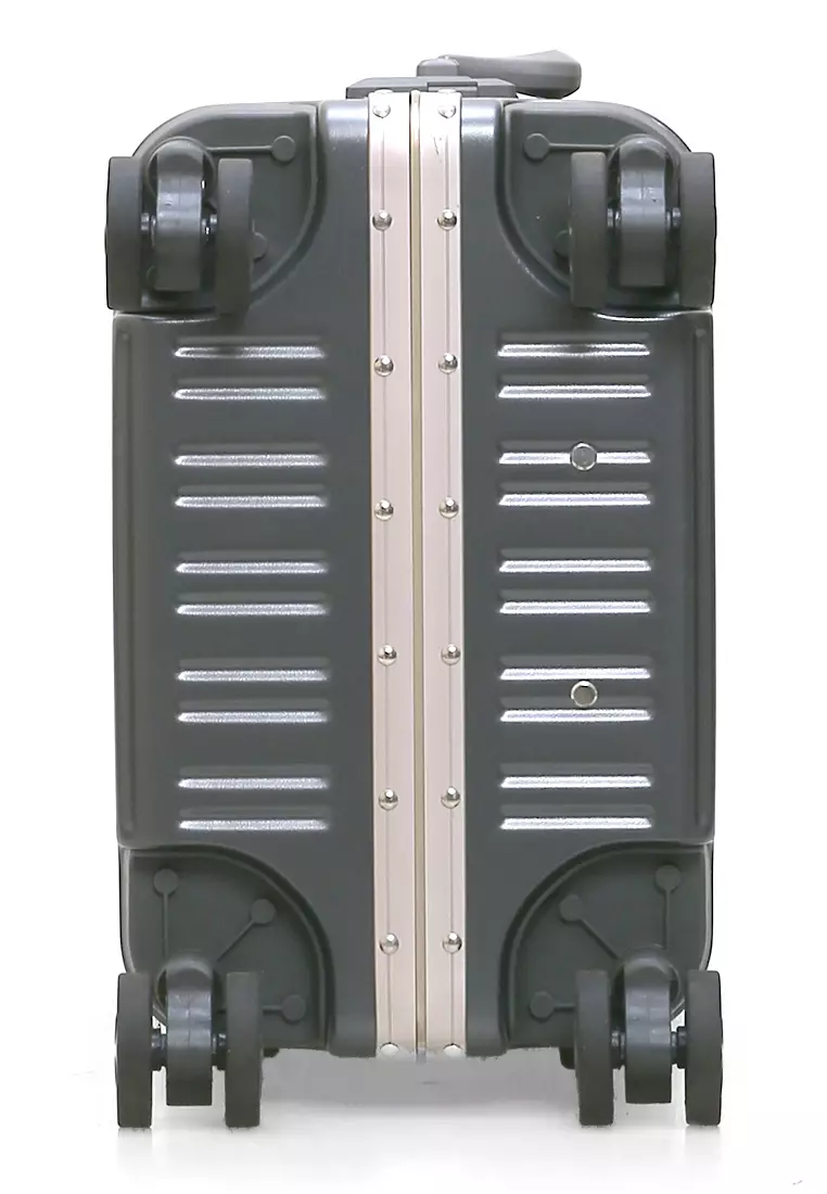 Carlton Koper Frame Aluminium Unisex Size 20 Inch Travel Bag Large Compartment TSA Lock Material Polycarbonate ORIGINAL - Gray