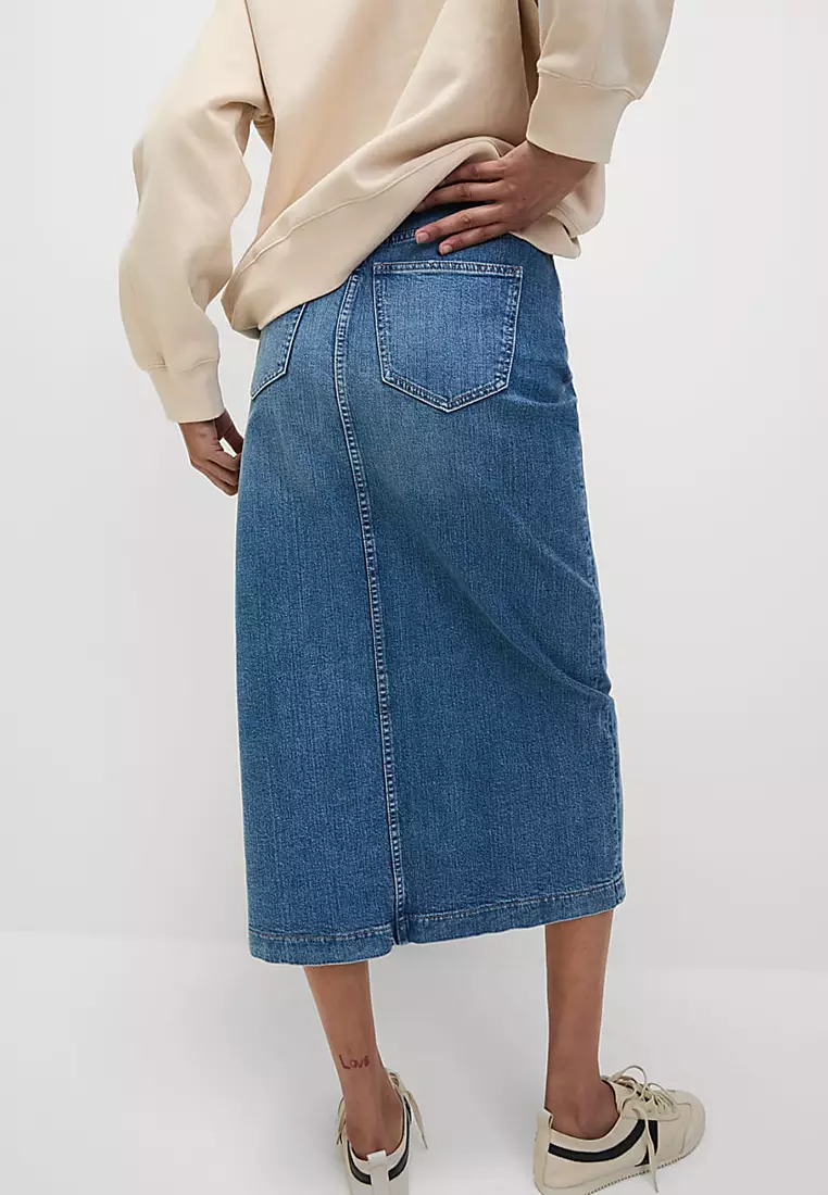 Denim Midi Skirt