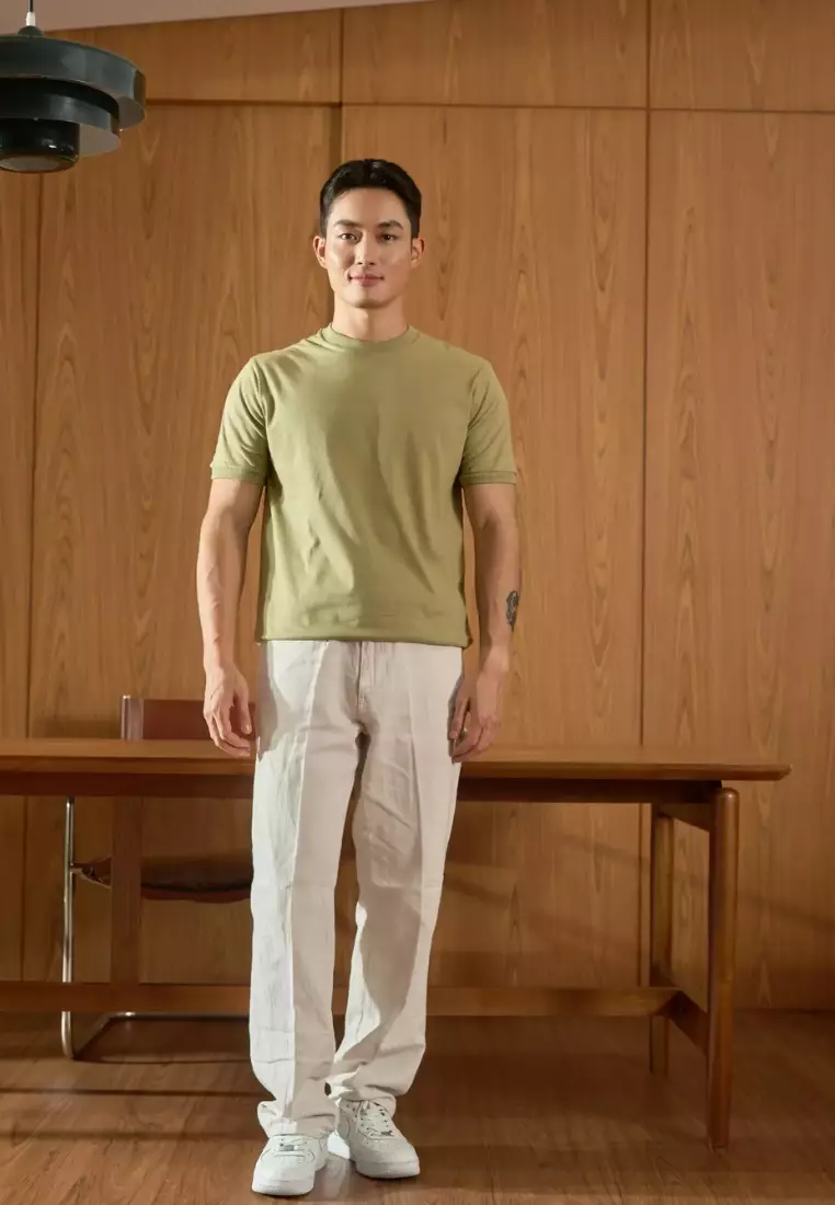 Kale Beta Olive Green / Kaos Polos Pria Lengan Pendek