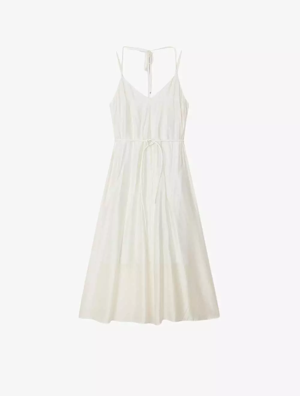 LILY V Collar Simple And Elegant Commuting Dress - White