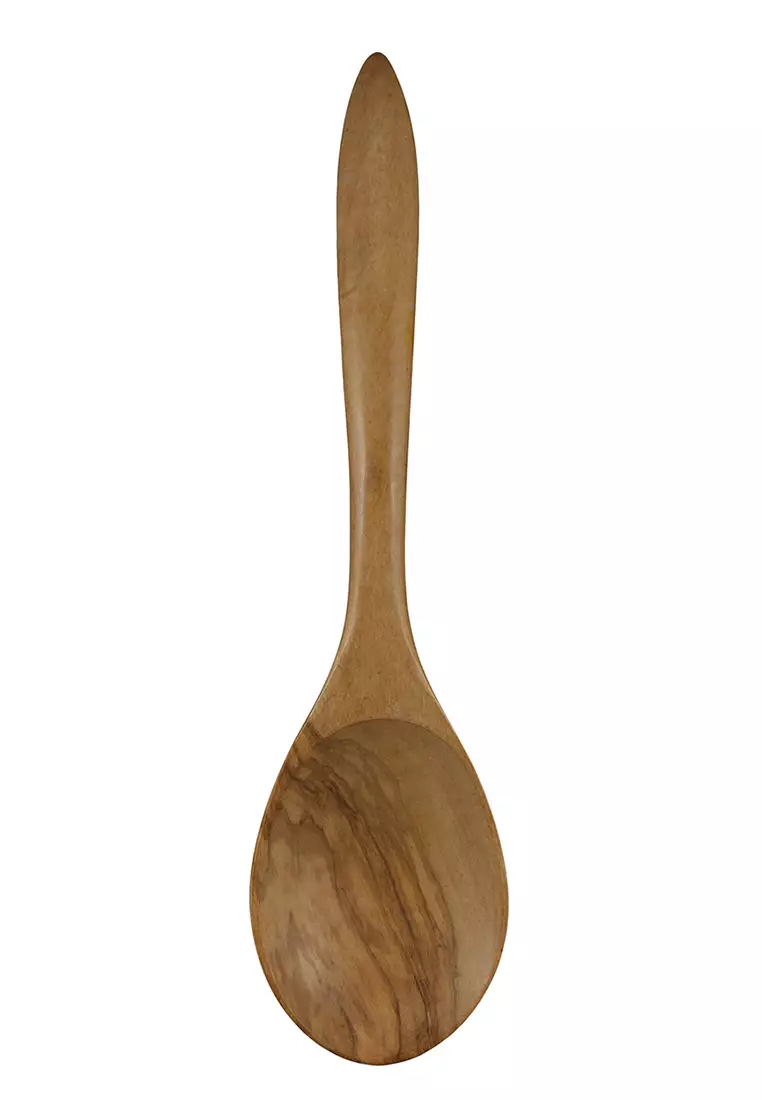 Berard Olive Wood Soup Ladle with Leather Strap
