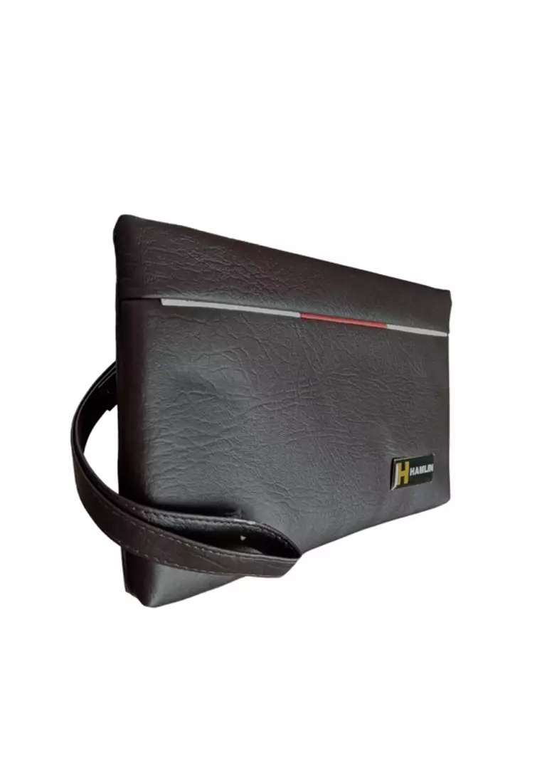 Konomo Tas Genggam Dompet Clutch Bag Pria & Wanita Size Small Handmade Material Leather Kulit ORIGINAL - Brown