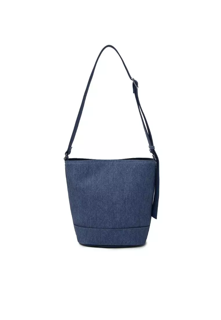 MLB BASIC MEGA LOGO DENIM BUCKET BAG NEW YORK YANKEES 2025