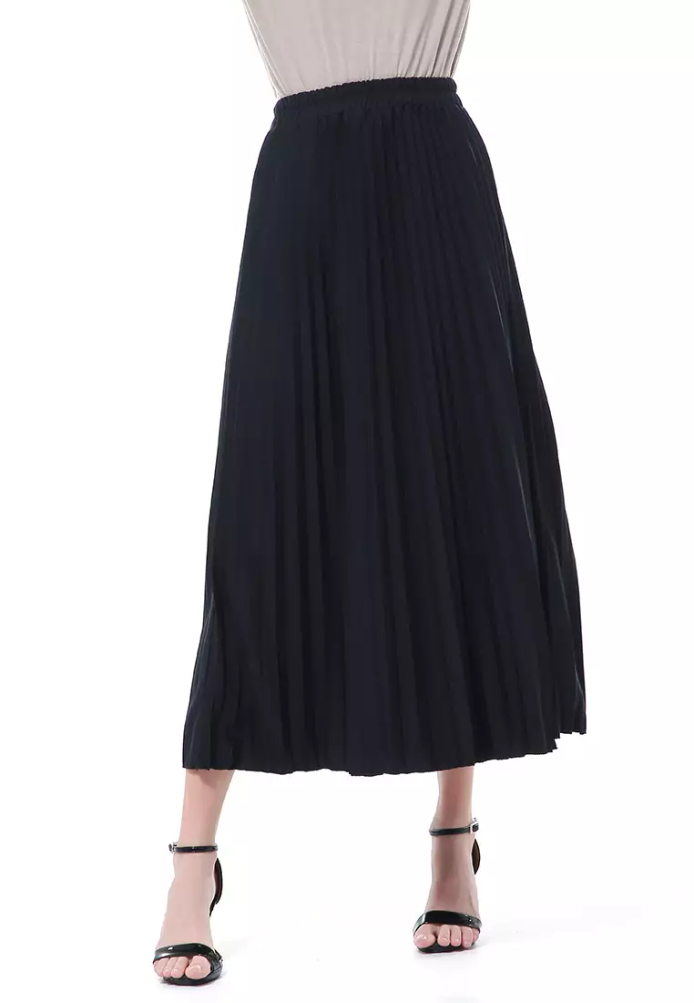 Nashywa Rok Bawahan Muslimah Wanita Regular Fit Premium Quality - Hitam