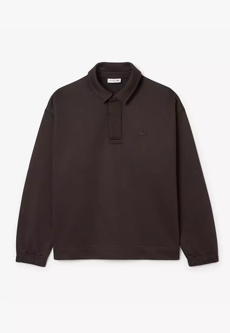 Loose Fit Fleece Polo Sweatshirt