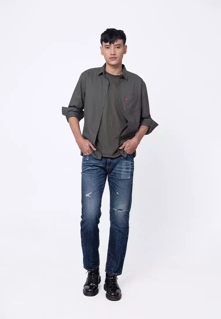 801 Reguler Fit Handcrafted Jeans BLUE CLAPPERCLAW - Celana Panjang Denim Pria