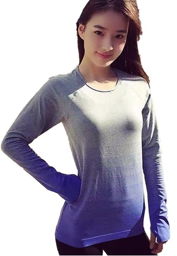 Chelyne blue Chelyne Atasan Sport Wanita TM21 T-shirt Baju Olahraga Premium Lengan Panjang 04074AAEB13859GS_1