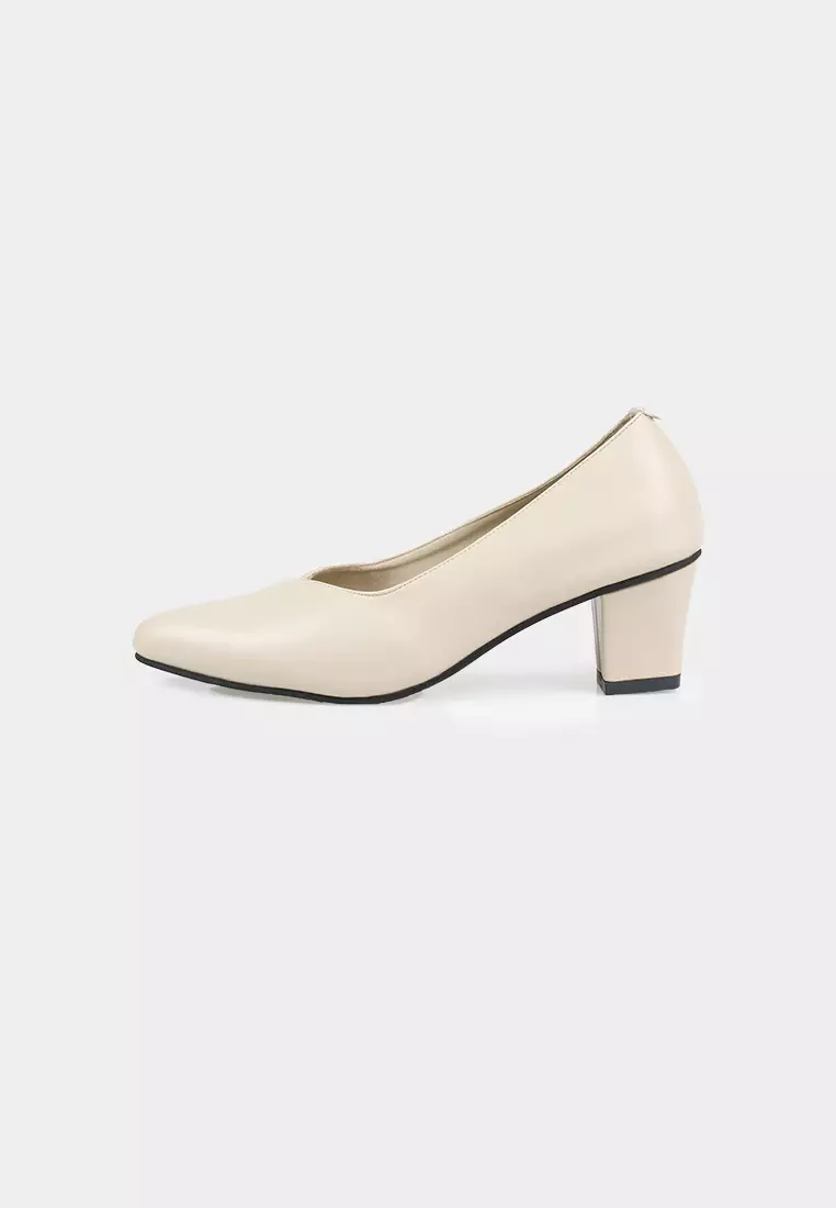SEIS Palmer Sepatu Heels Wanita Hak 5 cm - CREAM