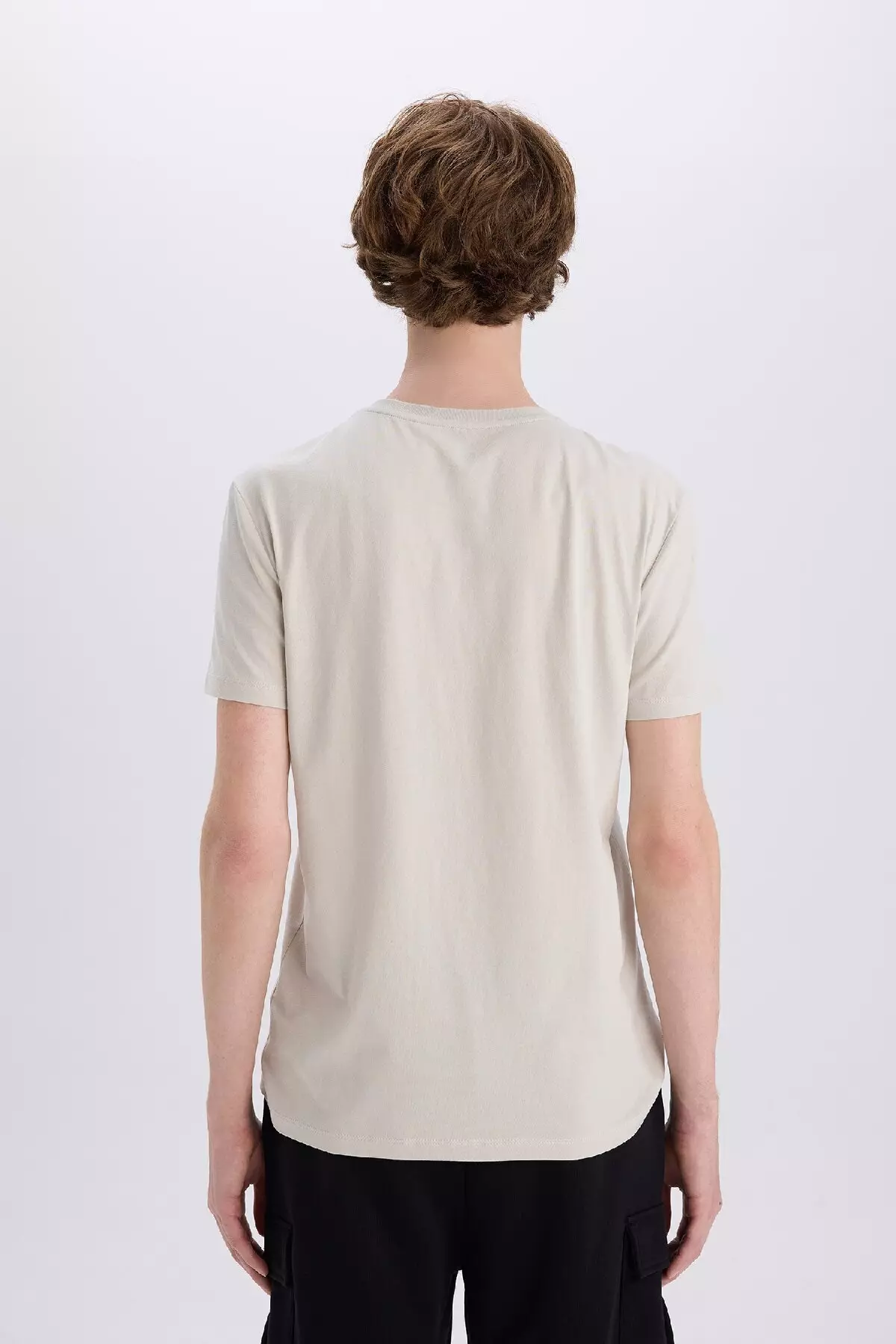 100% Cotton Slim Fit Slim Fit Crew Neck Printed Short Sleeve T-Shirt C2133Ax25Sm