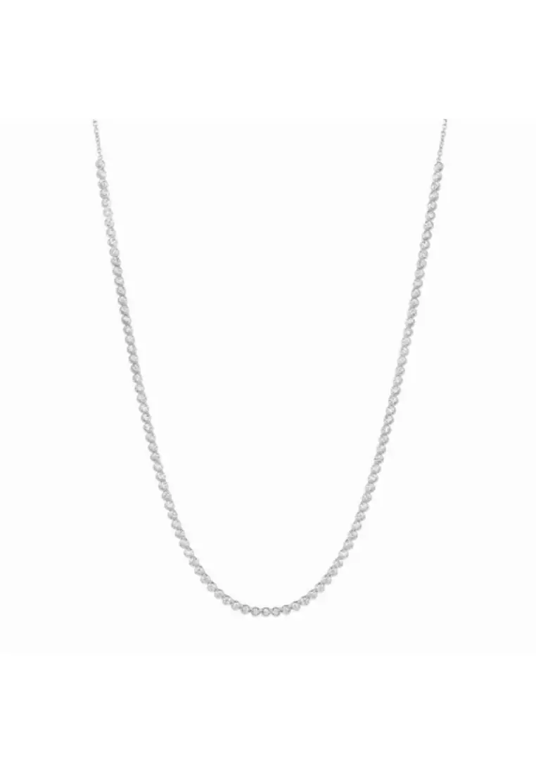 Buy Michael Trio Diamond Tennis Necklace in 18K White Gold 1.62