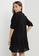 TOPSHOP black Textured Mini Shirt Dress 0FC8AAABFE0926GS_1