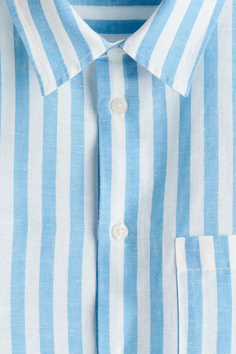 Relaxed Fit Linen-blend shirt