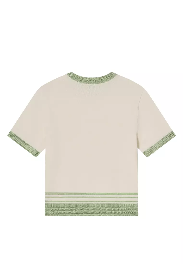WOMEN'S TENNIS CLUB COLOR BLOCKS CROPPED TOP