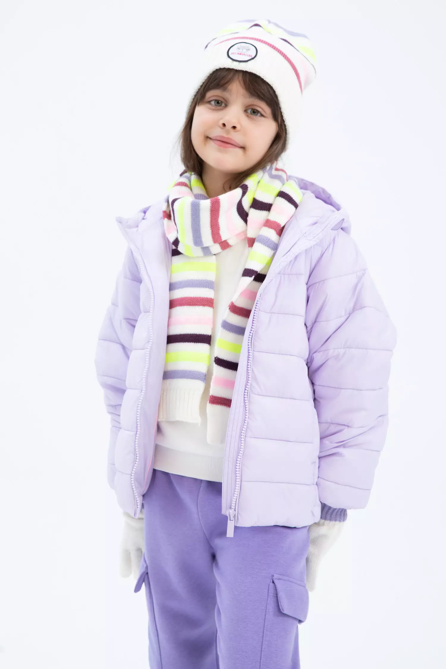 Purple hooded clearance coat