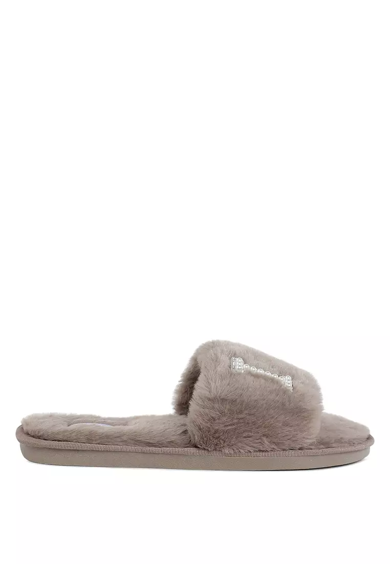 Discount on London Rag  shoes - SKU: Fur Sliders in Coffee