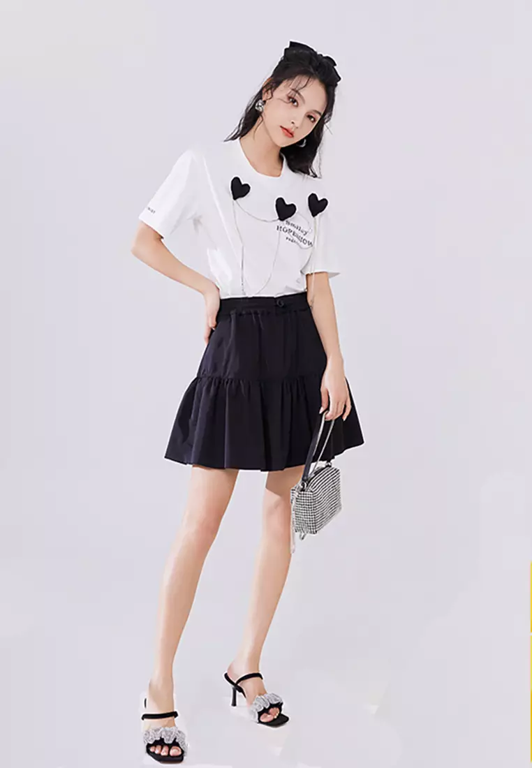 Buy Hopeshow Elastic Waistband Ruffle Mini Skirt 2024 Online