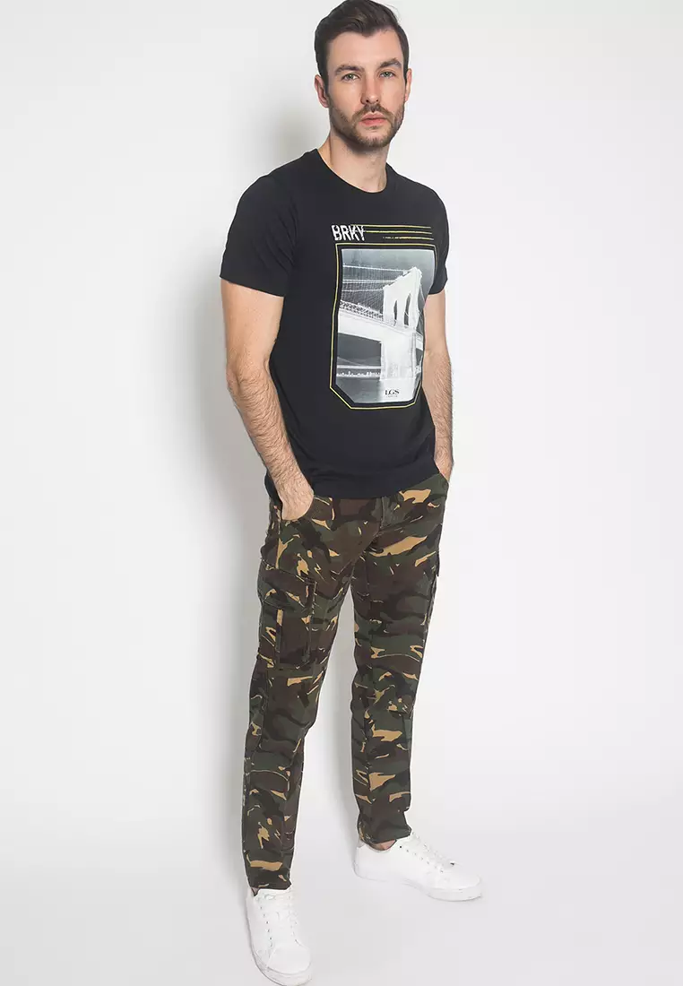 LGS - Celana Casual Pria - Celana Chinos - Loreng - CCP.495.417.001.C Army Cargo