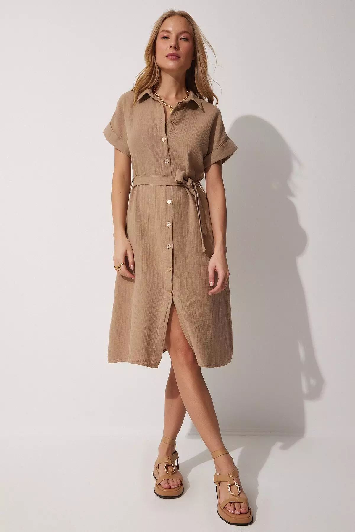 Belted Shirt Dress