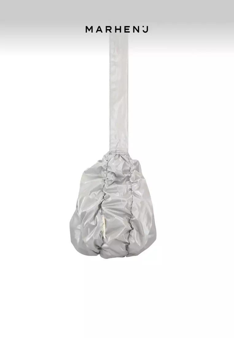 POPCORN SWING Nylon Crossbody Bag Silver