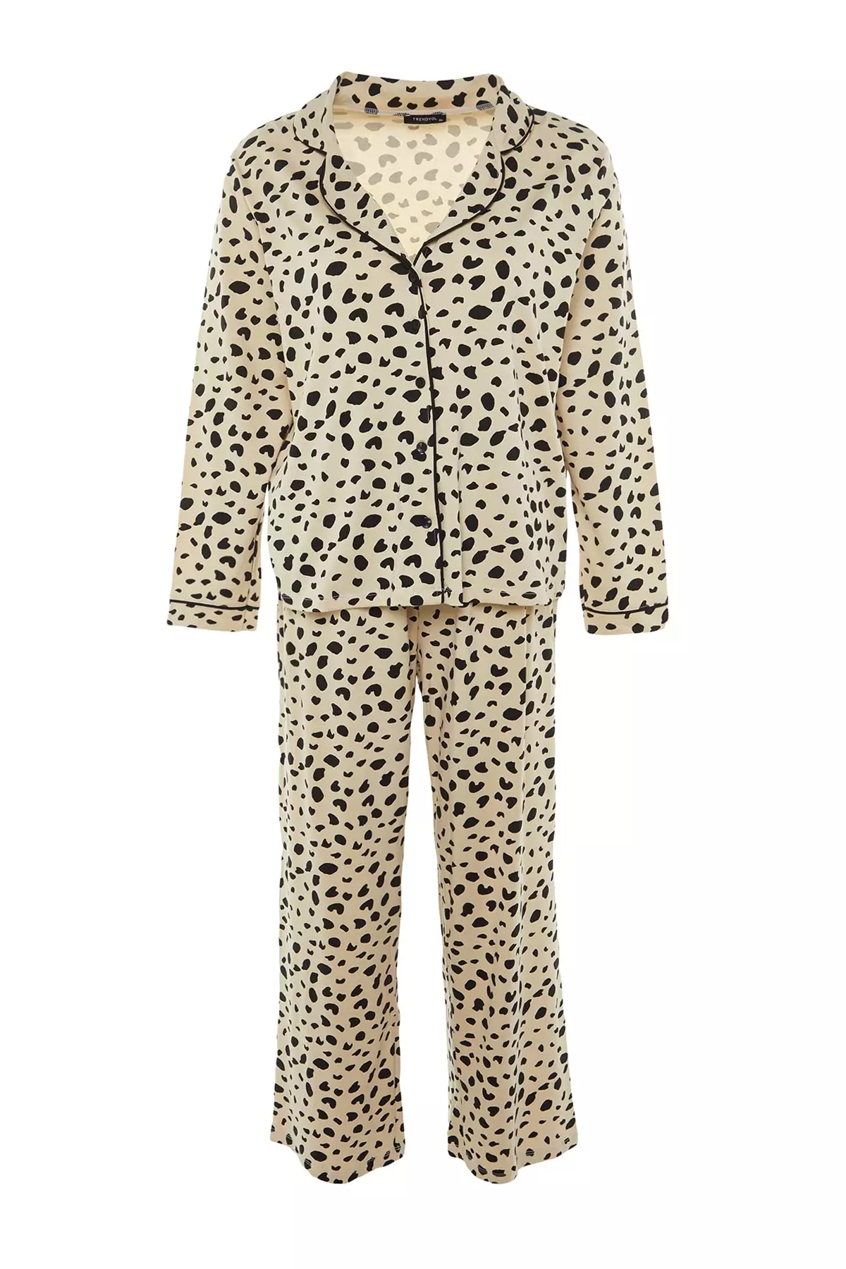 Colorful Animal Patterned Shirt Collar Pajamas Set - Tbbaw23Ai00015