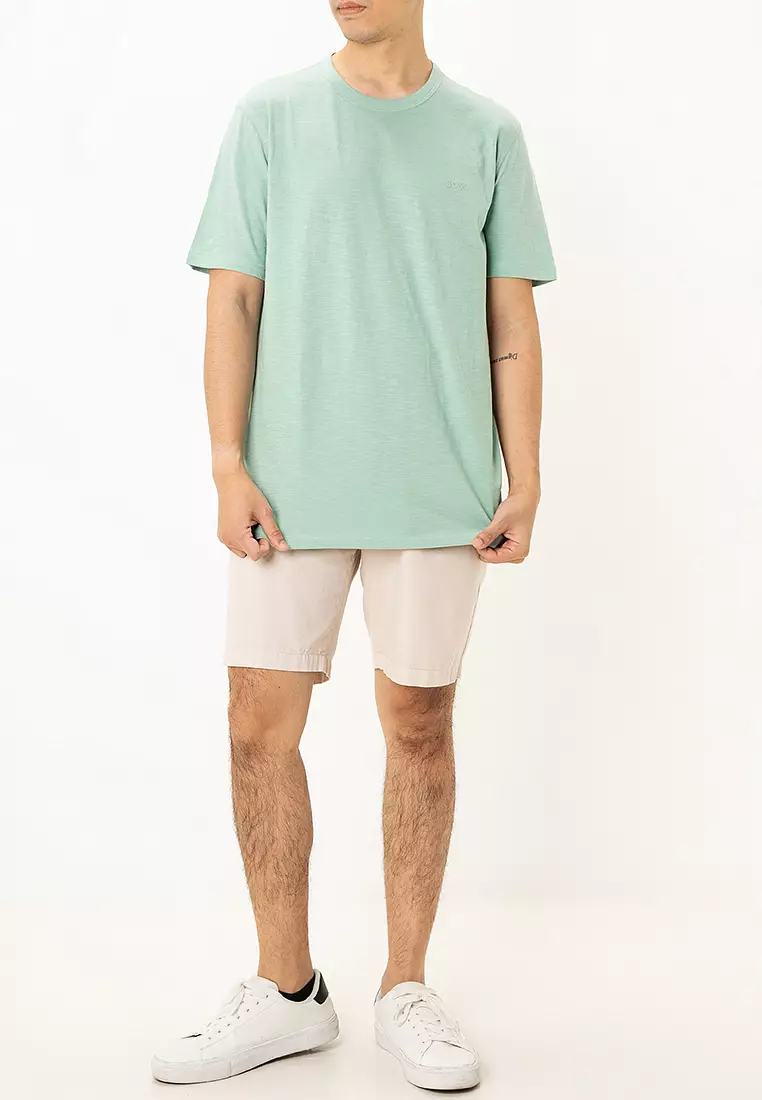 Logo Slub Cotton T-Shirt - BOSS Orange