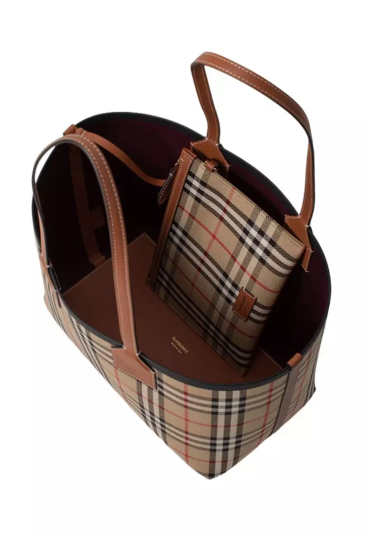 Small London Tote Bag in Briar Brown/Black