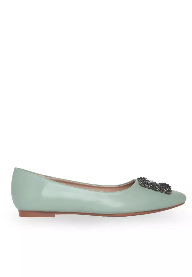 MALIA J2255-13 FLAT SHOES GREEN