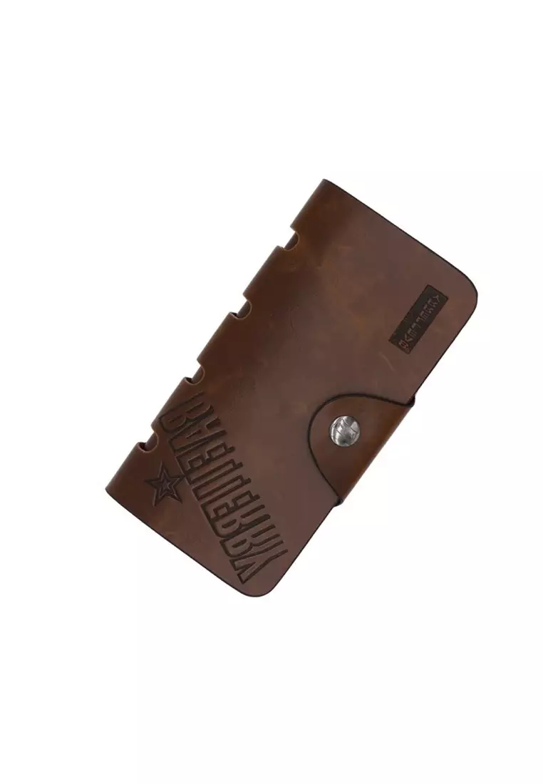 Long Wallet Pria Model Penutup Kancing Material PU Leather ORIGINAL