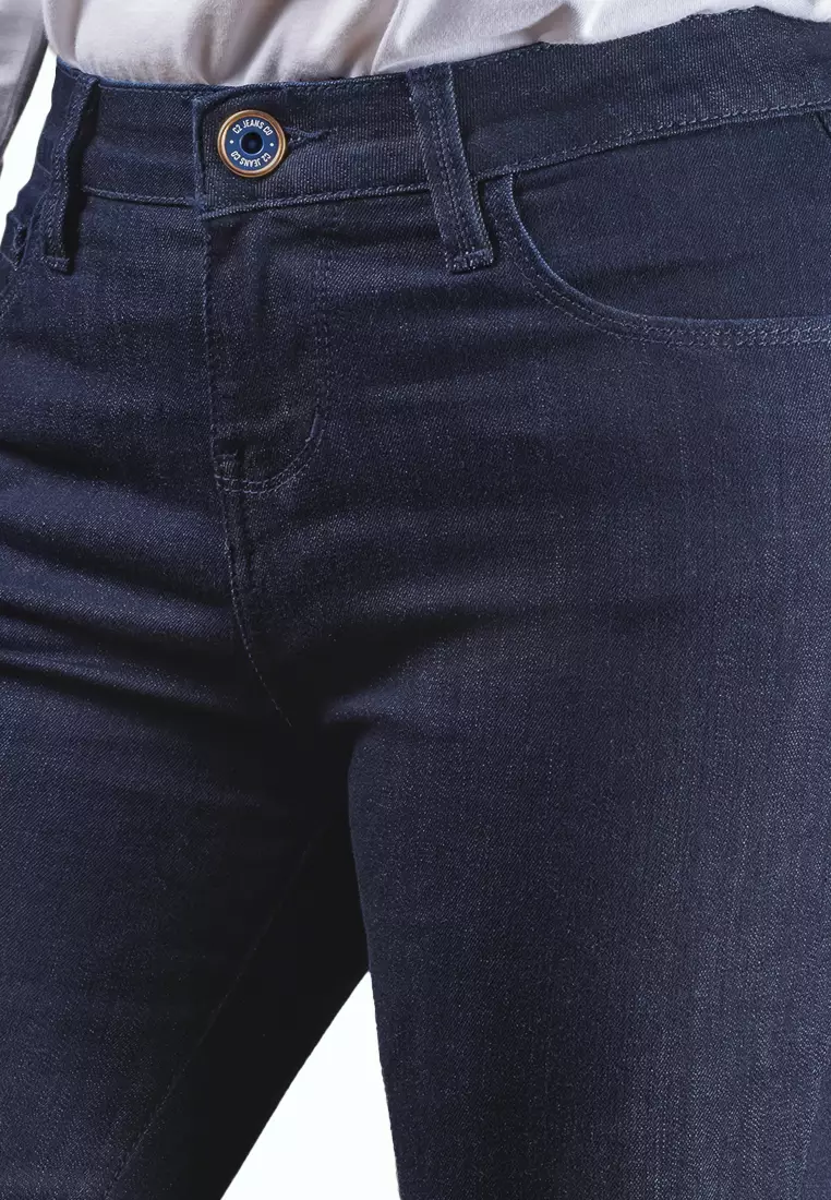 C2 Trevon Navy Jeans Push Up Bootcut Wanita