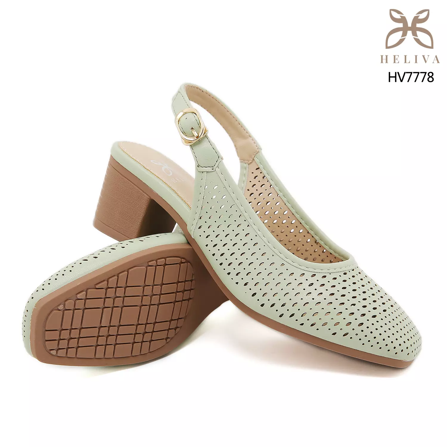 HELIVA REVINA – Laser Cut Slingback Heels HV7778