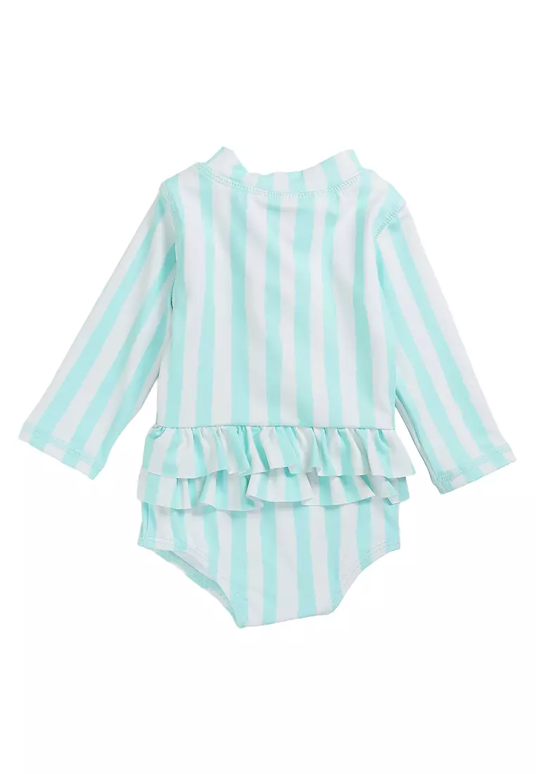 Lucy Long Sleeves Ruffle Back Swimsuit