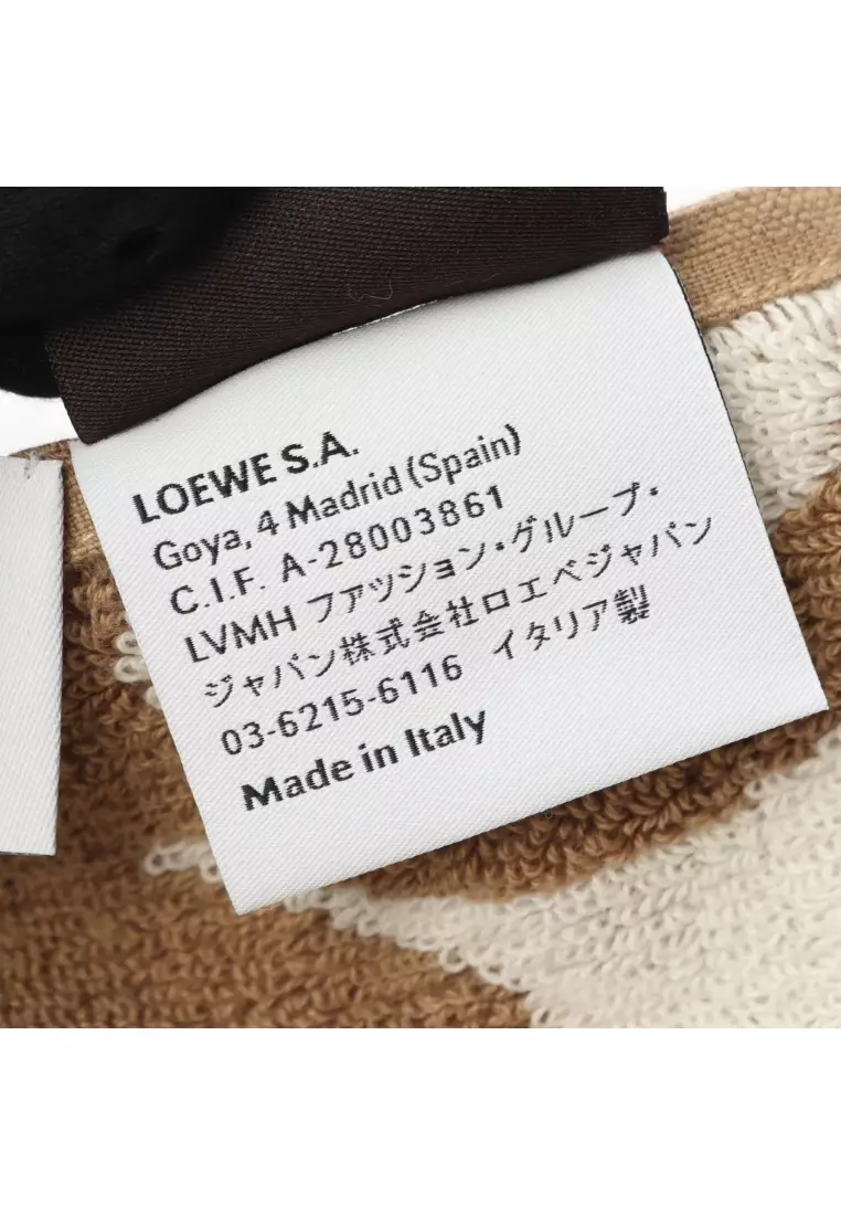 Pre-Loved LOEWE Anagram towel cotton beige
