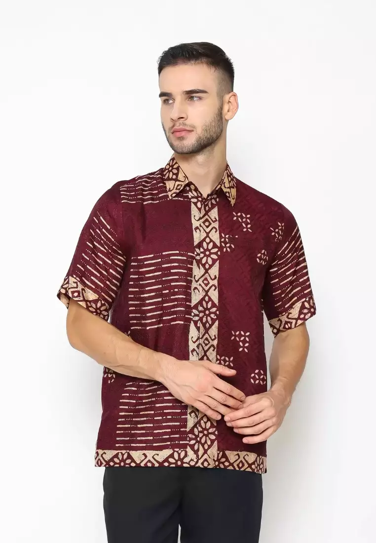 Rinjanie Batik  - Imlek Series - Kemeja Batik Red Wine Series - Sarimbit - Dress Batik - Chinese New Year - Limited Edition - KTPK - RW